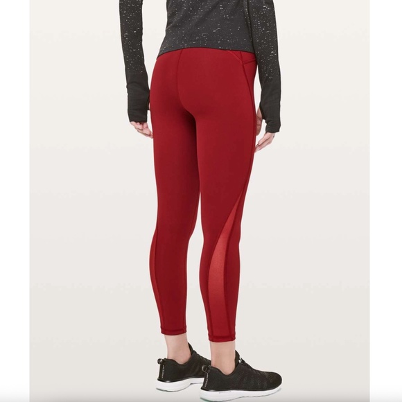 Lululemon Train Times 7/8 Pant 25", Dark Sport Red - Picture 1 of 4